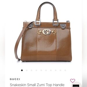 Authentic Rare GUCCI ZUMI IN SNAKE Phyton Skin M Size